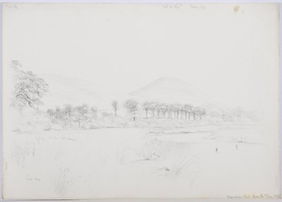 Yeavering Bell dalla valle, 1867 da Daniel Oliver